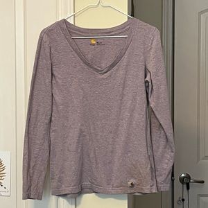 Carhartt Lavender Purple V-Neck Long Sleeved Shirt